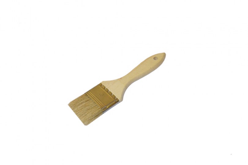 4502- 2 Inch White Bristle Wood Handle
